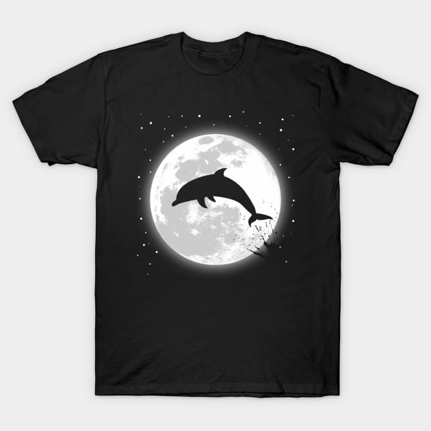 Dolphin moon T-Shirt by albertocubatas